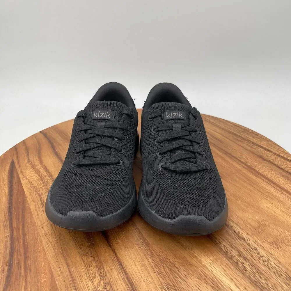 Kizik Lima Shoes Womens Size 7 Black Casual Athletic Running Comfort Sneakers